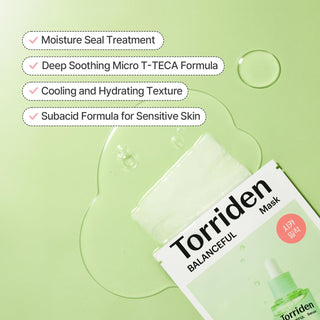 [Torriden] BALANCEFUL Cica Facial Masks (10 sheets)