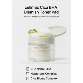 [celimax] Ji Woo Gae Cica BHA Blemish Toner Pad (60pads)