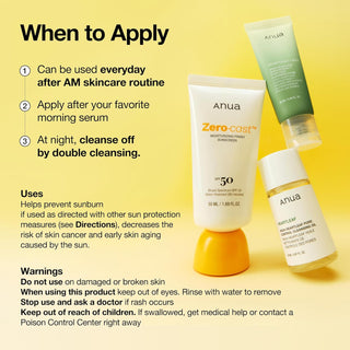 [Anua] Zero-cast Moisturizing Finish Sunscreen 50ml