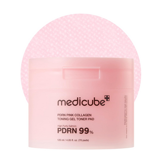[Medicube] PDRN Pink Collagen Toning Gel Toner Pad - 70ea