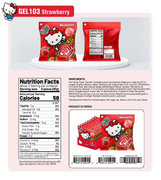 [EZBEE] Sanrio Gelly Jelly Strawberry – Collagen 350mg