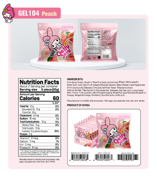 [EZBEE] Sanrio Gelly Jelly Peach – Collagen 350mg