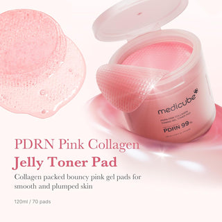 [Medicube] PDRN Pink Collagen Toning Gel Toner Pad - 70ea