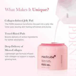 [Medicube] PDRN Pink Collagen Toning Gel Toner Pad - 70ea