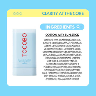 [Tocobo] Cotton Airy Sun Stick SPF 50